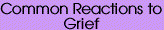 Common Reactions to Grief